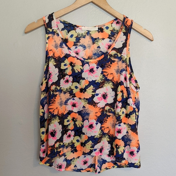 Lush Tops - Lush Neon Floral Tank: Small